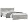 Estructura de cama con cabecero gris Sonoma 135x190 cm de , Camas y somieres - Ref: Foro24-3207509, Precio: 171,76 €, Descuen...