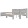 Estructura de cama con cabecero gris Sonoma 135x190 cm de , Camas y somieres - Ref: Foro24-3207509, Precio: 171,76 €, Descuen...