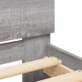 Estructura de cama con cabecero gris Sonoma 135x190 cm de , Camas y somieres - Ref: Foro24-3207509, Precio: 171,76 €, Descuen...