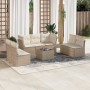 Juego de sofás de jardín con cojines beige 8 pzas ratán PE de , Conjuntos de jardín - Ref: Foro24-3217418, Precio: 484,57 €, ...