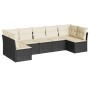 Set de comedor de jardín 7 pzas y cojines ratán sintético negro de , Conjuntos de jardín - Ref: Foro24-3217426, Precio: 371,0...