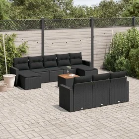 Garden sofa set 11 pieces and black synthetic rattan cushions by , Modular outdoor sofas - Ref: Foro24-3224340, Price: 650,56...