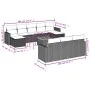 Garden sofa set 11 pieces and black synthetic rattan cushions by , Modular outdoor sofas - Ref: Foro24-3224340, Price: 650,56...
