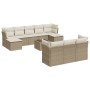Juego de sofás jardín con cojines beige 10 pzas ratán sintético de , Conjuntos de jardín - Ref: Foro24-3218328, Precio: 625,6...