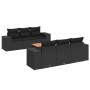 Set de comedor de jardín 7 pzas y cojines ratán sintético negro de , Conjuntos de jardín - Ref: Foro24-3257665, Precio: 509,2...