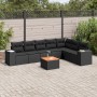 Set de sofás de jardín 8 piezas y cojines ratán sintético negro de , Conjuntos de jardín - Ref: Foro24-3257805, Precio: 516,7...