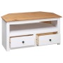 Mueble esquinero TV madera pino estilo Panamá blanco 93x49x49cm de vidaXL, Muebles TV - Ref: Foro24-282687, Precio: 143,89 €,...