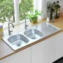 Doppelbeckenspüle mit Sieb und Siphon aus Edelstahl von vidaXL, Sinkt - Ref: Foro24-145075, Preis: 181,05 €, Rabatt: %