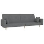Sofá cama de 2 plazas con dos almohadas tela gris claro de , Sofás - Ref: Foro24-375741, Precio: 280,83 €, Descuento: %