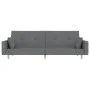 Sofá cama de 2 plazas con dos almohadas tela gris claro de , Sofás - Ref: Foro24-375741, Precio: 275,96 €, Descuento: %
