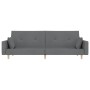 Sofá cama de 2 plazas con dos almohadas tela gris claro de , Sofás - Ref: Foro24-375741, Precio: 280,83 €, Descuento: %