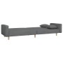 Sofá cama de 2 plazas con dos almohadas tela gris claro de , Sofás - Ref: Foro24-375741, Precio: 280,83 €, Descuento: %