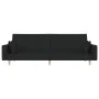 Sofá cama de 2 plazas con dos almohadas tela negro de , Sofás - Ref: Foro24-375743, Precio: 285,75 €, Descuento: %