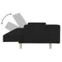 Sofá cama de 2 plazas con dos almohadas tela negro de , Sofás - Ref: Foro24-375743, Precio: 285,75 €, Descuento: %