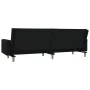Sofá cama de 2 plazas con dos almohadas tela negro de , Sofás - Ref: Foro24-375743, Precio: 285,75 €, Descuento: %