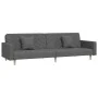Sofá cama de 2 plazas con dos almohadas tela gris oscuro de , Sofás - Ref: Foro24-375900, Precio: 276,44 €, Descuento: %
