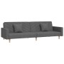 Sofá cama de 2 plazas con dos almohadas tela gris oscuro de , Sofás - Ref: Foro24-375900, Precio: 282,32 €, Descuento: %