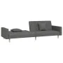Sofá cama de 2 plazas con dos almohadas tela gris oscuro de , Sofás - Ref: Foro24-375900, Precio: 276,44 €, Descuento: %