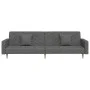 Sofá cama de 2 plazas con dos almohadas tela gris oscuro de , Sofás - Ref: Foro24-375900, Precio: 276,44 €, Descuento: %