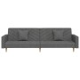 Sofá cama de 2 plazas con dos almohadas tela gris oscuro de , Sofás - Ref: Foro24-375900, Precio: 282,32 €, Descuento: %