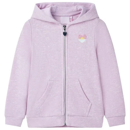 Sudadera infantil con capucha y cremallera lila mezcla 128 de , Camisetas para niños - Ref: Foro24-10987, Precio: 20,05 €, De...