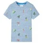 Camiseta infantil azul mélange 128 de , Camisetas para niños - Ref: Foro24-12227, Precio: 8,92 €, Descuento: %
