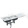 Doppelbeckenspüle mit Sieb und Siphon aus Edelstahl von vidaXL, Sinkt - Ref: Foro24-145075, Preis: 181,05 €, Rabatt: %
