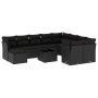 Set de sofás de jardín 11 pzas y cojines ratán sintético negro de , Conjuntos de jardín - Ref: Foro24-3218595, Precio: 649,04...