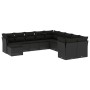 Set de sofás de jardín 11 pzas y cojines ratán sintético negro de , Conjuntos de jardín - Ref: Foro24-3218605, Precio: 673,85...