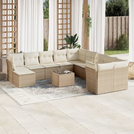 Set de sofás de jardín 12 pzas y cojines ratán sintético marrón de , Conjuntos de jardín - Ref: Foro24-3218618, Precio: 738,2...
