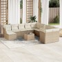 Set de sofás de jardín 12 pzas y cojines ratán sintético marrón de , Conjuntos de jardín - Ref: Foro24-3218618, Precio: 738,2...