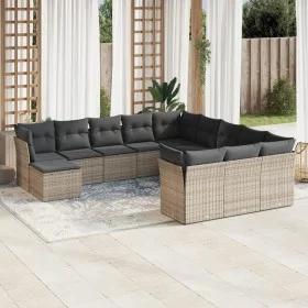 Set de sofás de jardín 12 pzas con cojines ratán sintético gris de , Conjuntos de jardín - Ref: Foro24-3218630, Precio: 675,7...