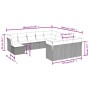 Set de sofás de jardín 12 pzas con cojines ratán sintético gris de , Conjuntos de jardín - Ref: Foro24-3218630, Precio: 687,1...