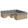 Set sofás de jardín con cojines 13 pzas ratán sintético beige de , Conjuntos de jardín - Ref: Foro24-3218639, Precio: 796,34 ...
