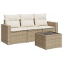Juego de sofás jardín con cojines 4 pzas ratán sintético beige de , Conjuntos de jardín - Ref: Foro24-3218658, Precio: 265,87...