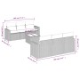 Set de sofás de jardín 7 piezas con cojines ratán PE gris de , Conjuntos de jardín - Ref: Foro24-3218700, Precio: 431,51 €, D...
