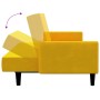 Sofá cama de 2 plazas terciopelo amarillo de , Sofás - Ref: Foro24-375781, Precio: 273,64 €, Descuento: %