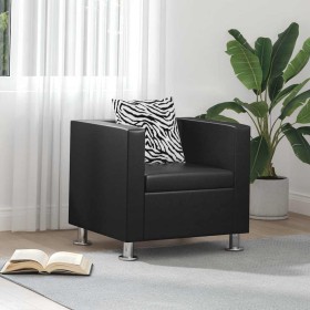 Sillón de cuero sintético negro en Sillones | Comprar online en Foru.es