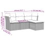 Set de sofás de jardín 4 pzas y cojines ratán sintético gris de , Conjuntos de jardín - Ref: Foro24-3217540, Precio: 226,31 €...
