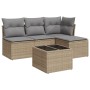 Juego de sofás jardín con cojines 5 pzas ratán sintético beige de , Conjuntos de jardín - Ref: Foro24-3217509, Precio: 272,59...