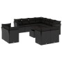 Set de sofás de jardín 12 piezas cojines ratán sintético negro de , Conjuntos de jardín - Ref: Foro24-3218515, Precio: 832,03...