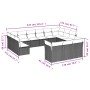 Set sofás de jardín con cojines 13 piezas ratán sintético gris de , Conjuntos de jardín - Ref: Foro24-3218450, Precio: 776,83...