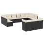Set de sofás de jardín y cojines 13 pzas ratán sintético negro de , Conjuntos de jardín - Ref: Foro24-3218446, Precio: 735,01...