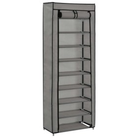 Mueble zapatero de tela con funda gris 57x29x162 cm de vidaXL, Zapateros y organizadores de calzado - Ref: Foro24-282432, Pre...