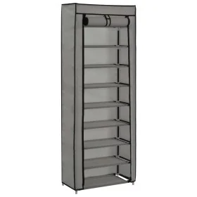 Mueble zapatero de tela con funda gris 57x29x162 cm de vidaXL, Zapateros y organizadores de calzado - Ref: Foro24-282432, Pre...
