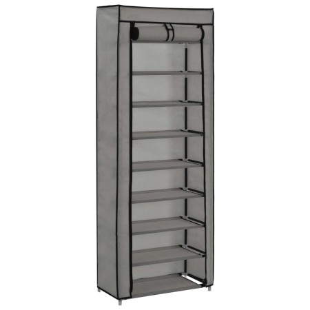 Mueble zapatero de tela con funda gris 57x29x162 cm de vidaXL, Zapateros y organizadores de calzado - Ref: Foro24-282432, Pre...