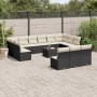 Set sofás de jardín 14 pzas con cojines ratán sintético negro de , Conjuntos de jardín - Ref: Foro24-3218396, Precio: 752,83 ...