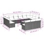 Set sofás de jardín 14 pzas con cojines ratán sintético negro de , Conjuntos de jardín - Ref: Foro24-3218396, Precio: 752,83 ...
