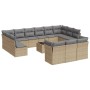 Set sofás de jardín 14 pzas con cojines ratán sintético beige de , Conjuntos de jardín - Ref: Foro24-3218459, Precio: 820,53 ...