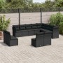 Set de sofás de jardín 12 piezas cojines ratán sintético negro de , Conjuntos de jardín - Ref: Foro24-3218465, Precio: 735,51...